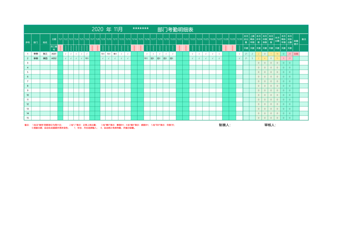 员工考勤明细表.xlsx