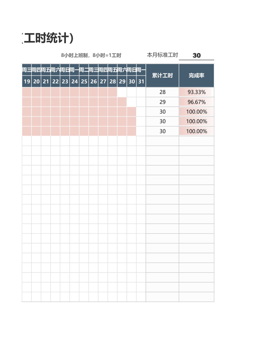考勤表-工时统计表.xlsx第2页