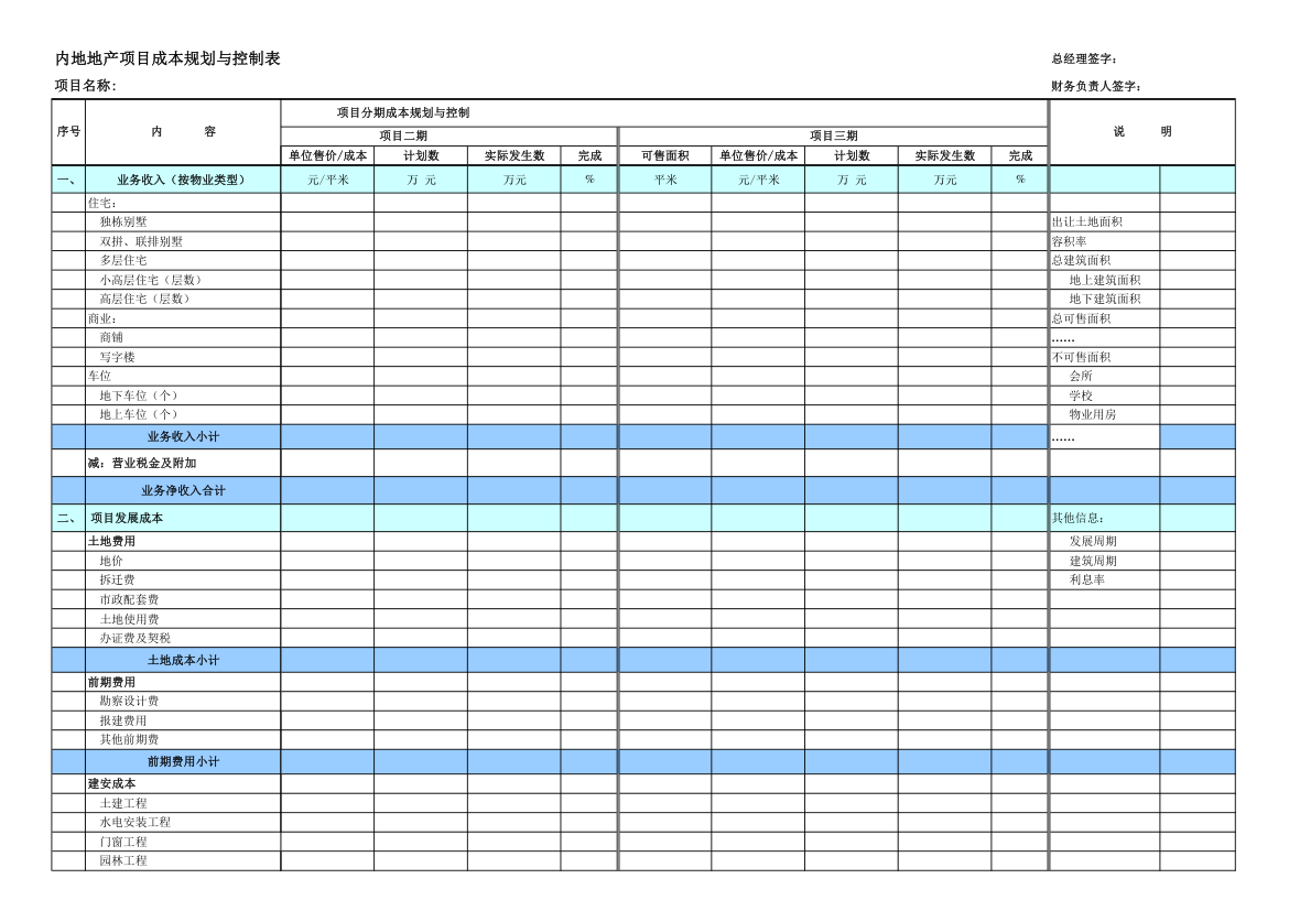 项目规划与成本控制表.xls第3页