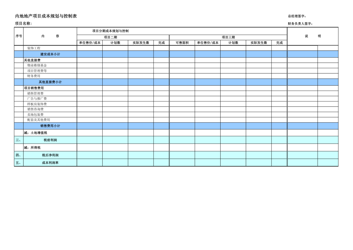 项目规划与成本控制表.xls第4页