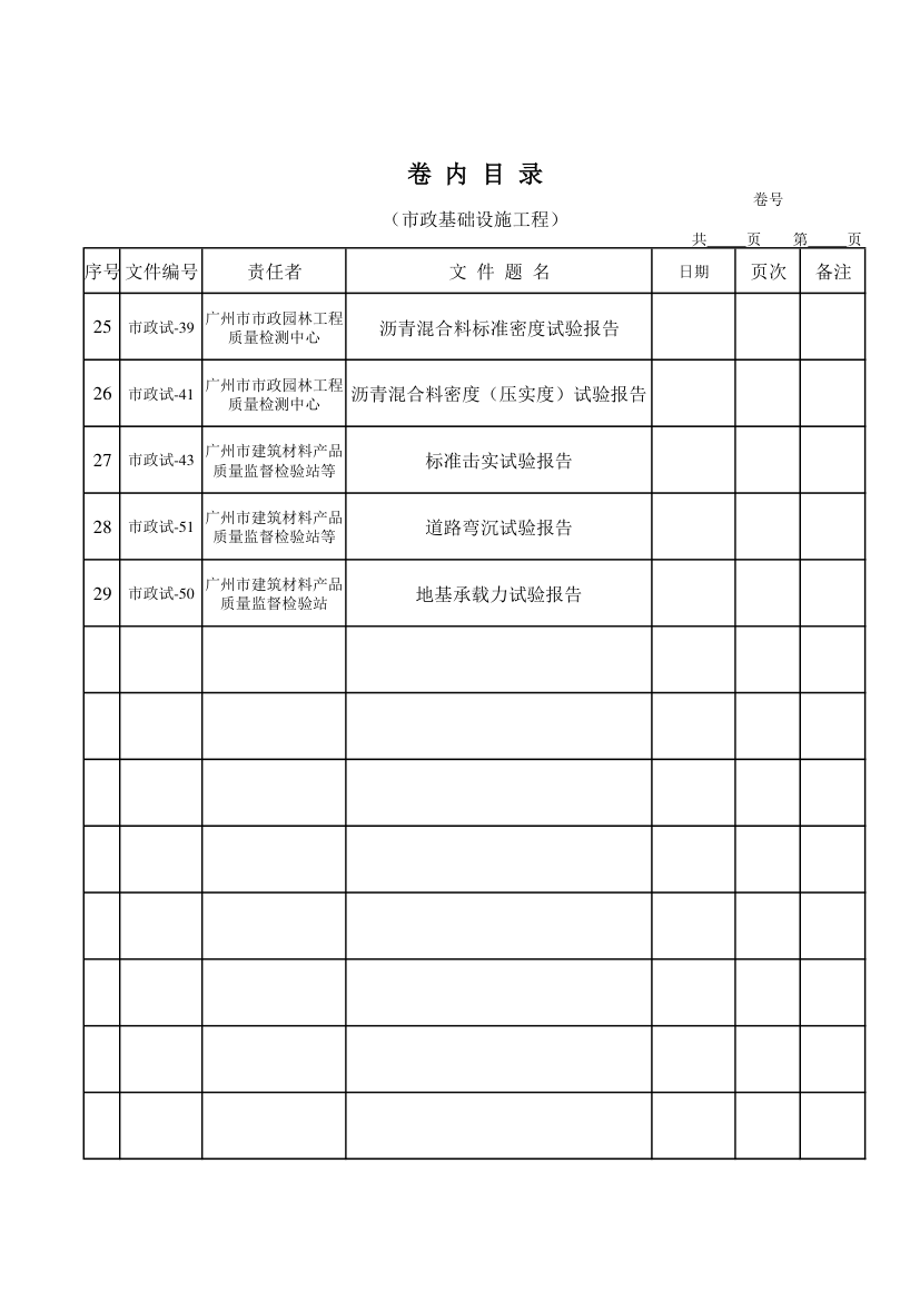 园林绿化工程资料卷内目录.xls第3页