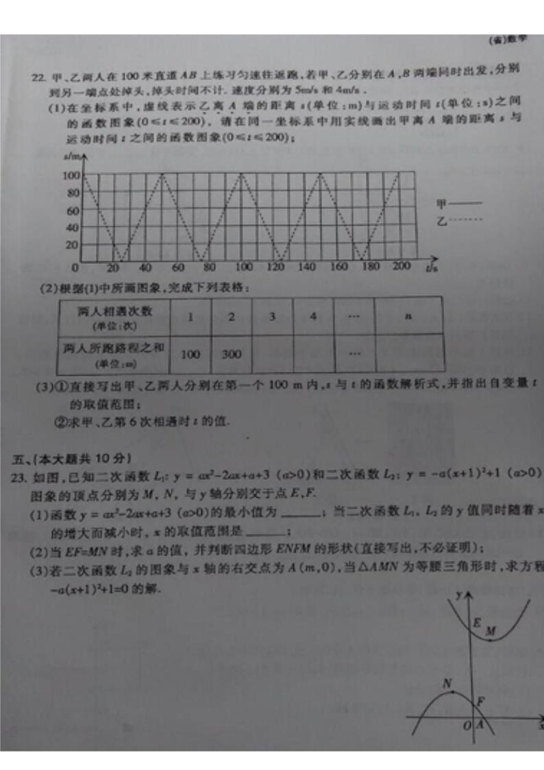 2015数学中考试卷第5页