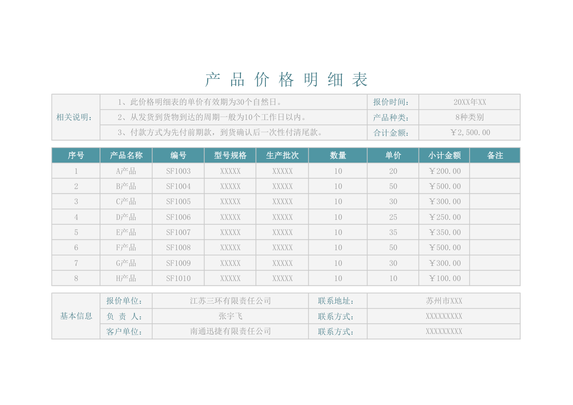 产品价格明细表.xlsx