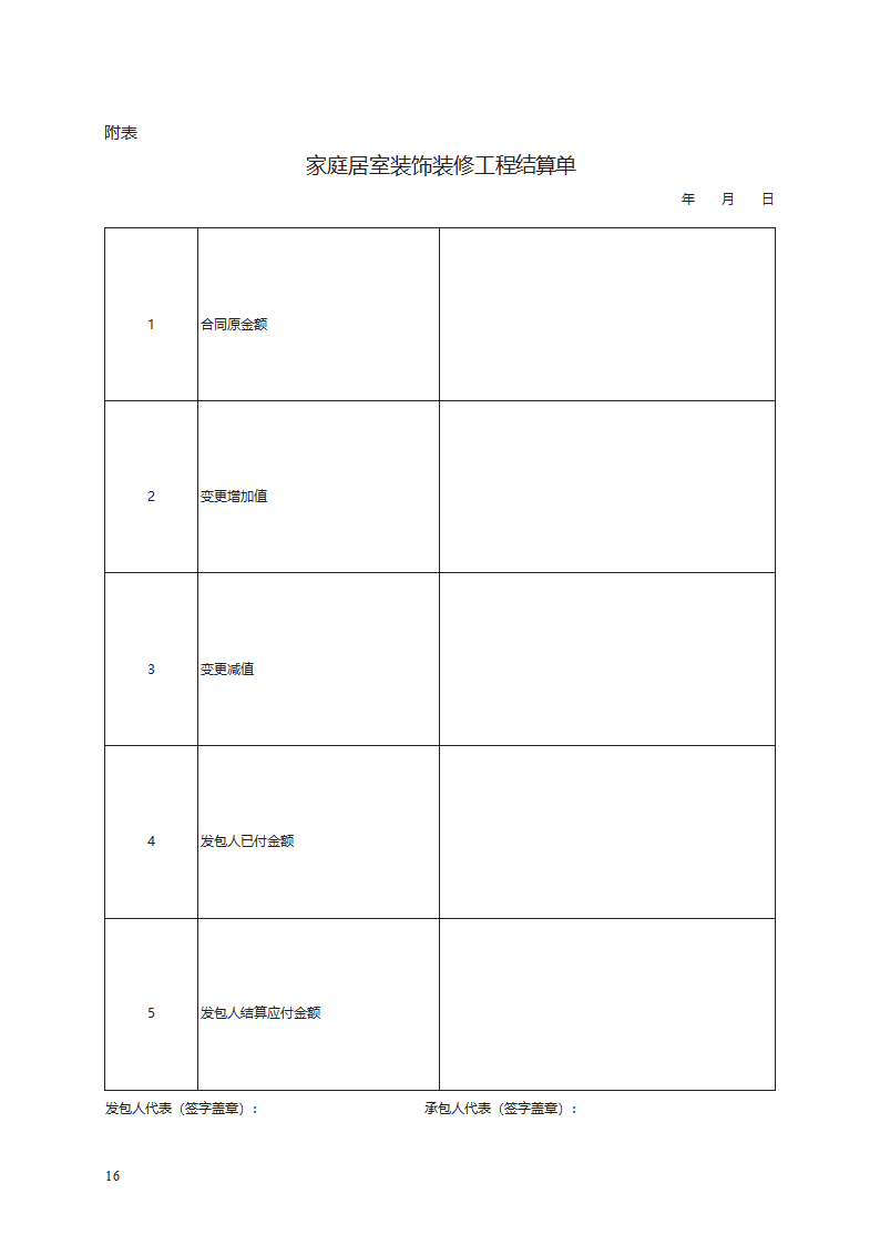 家庭居室装饰装修工程施工合同第22页