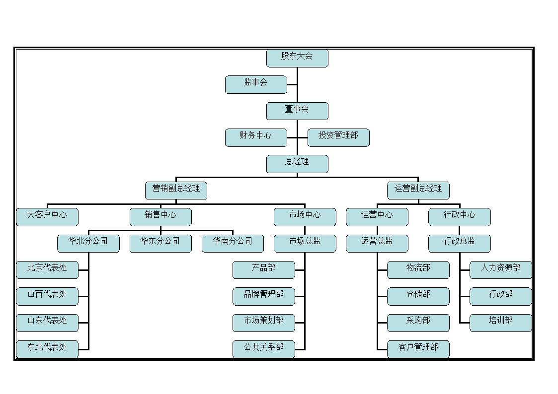 企业组织架构图示例第3页