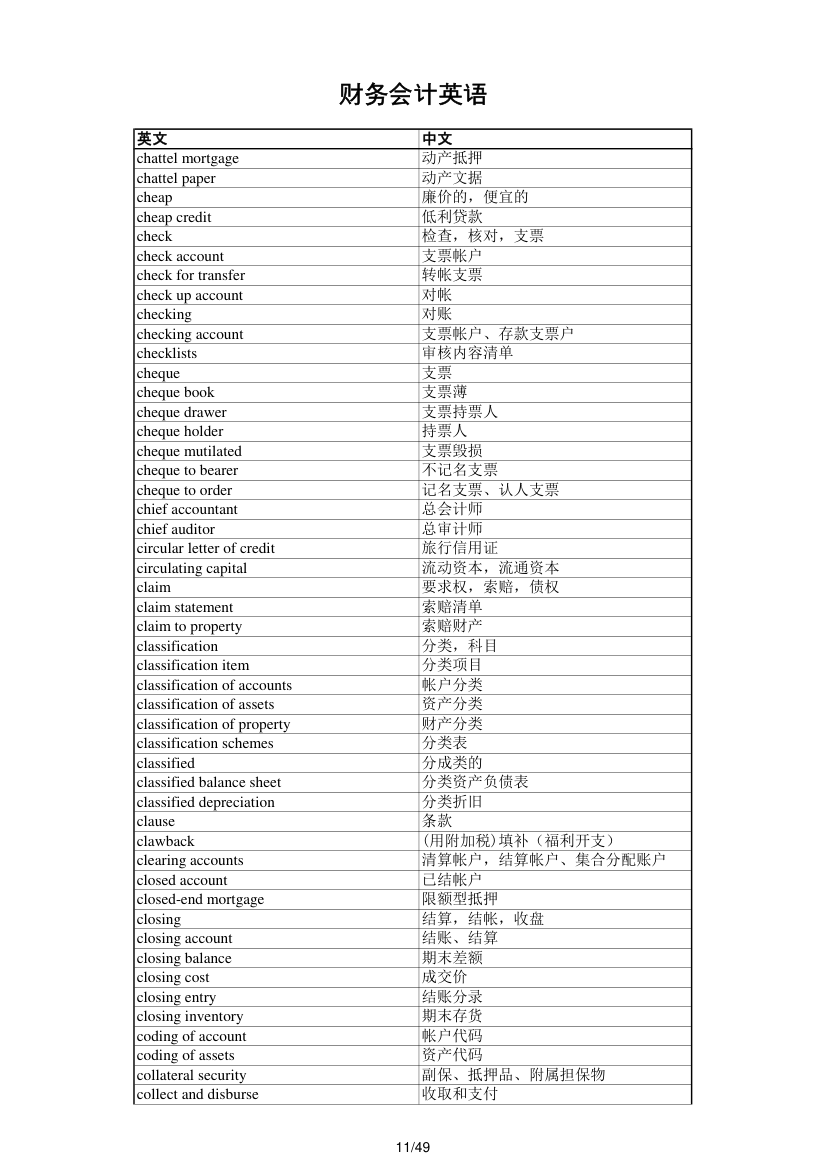 财务会计英语第11页