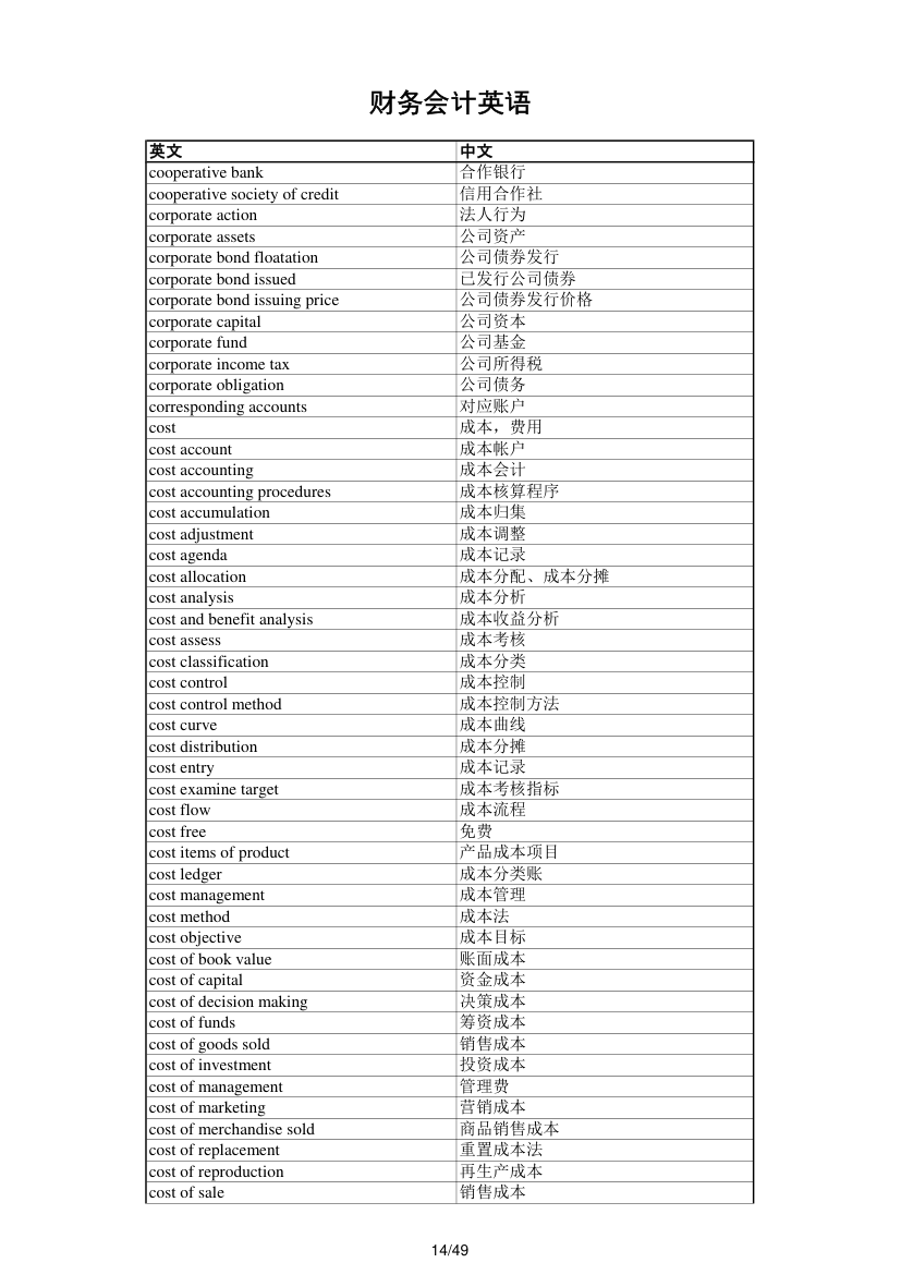 财务会计英语第14页