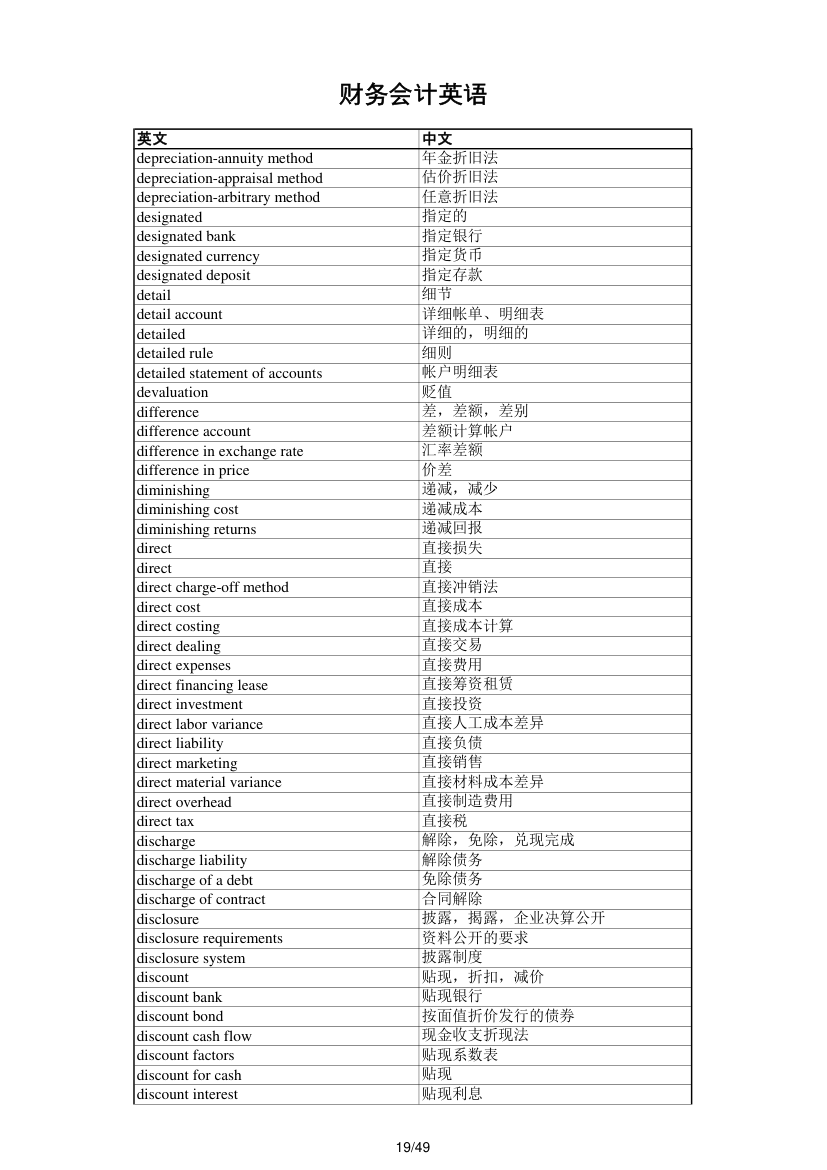 财务会计英语第19页