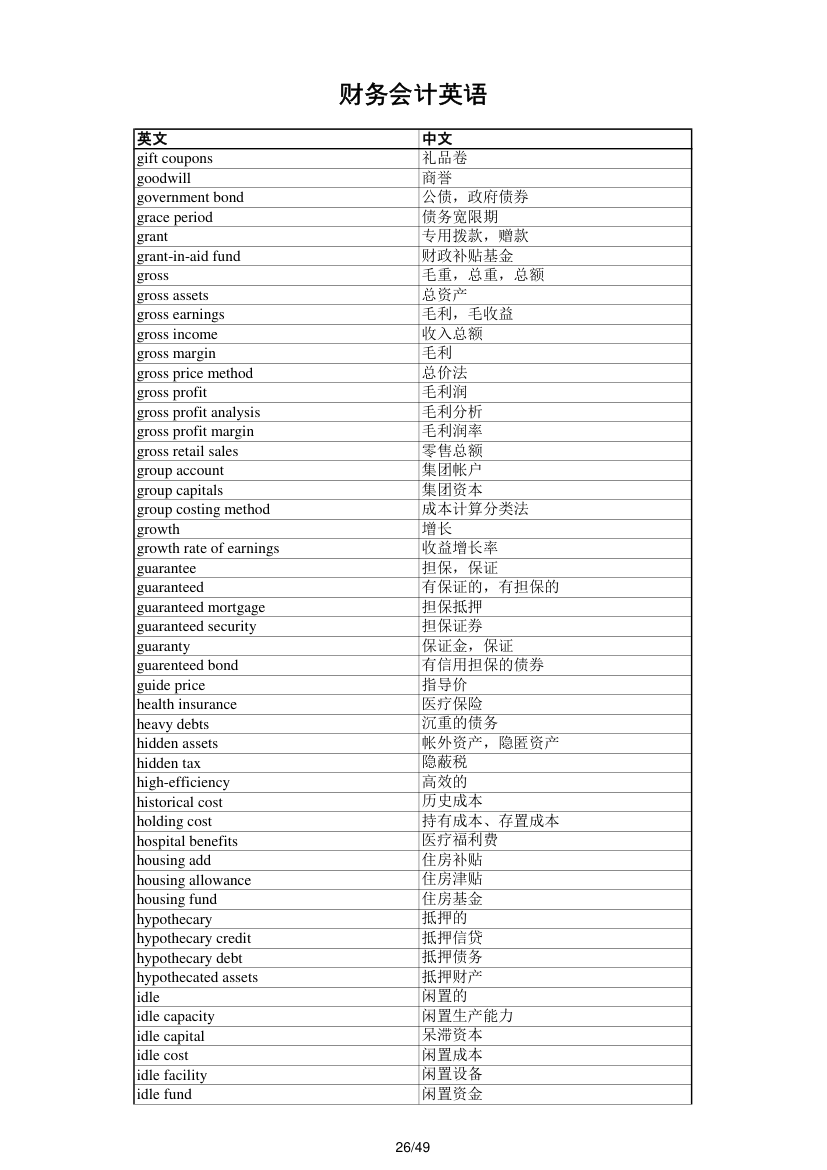 财务会计英语第26页