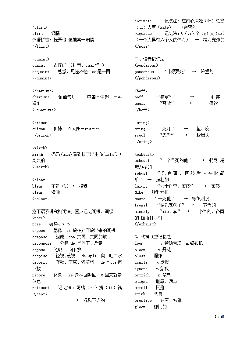 考研单词5500第2页