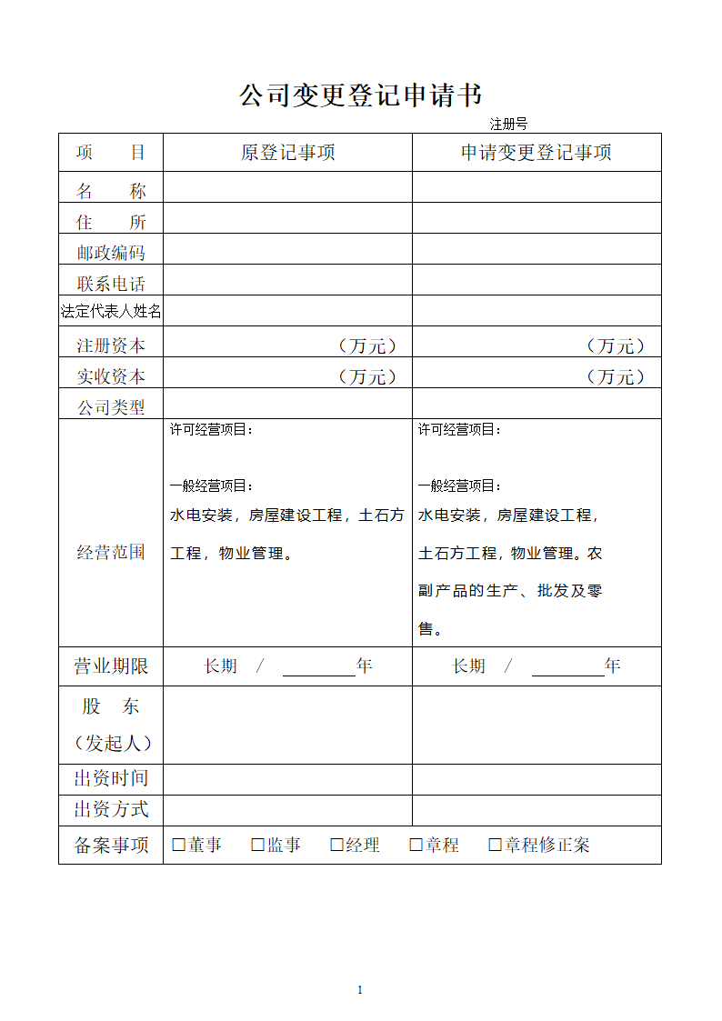 公司变更登记申请书.doc