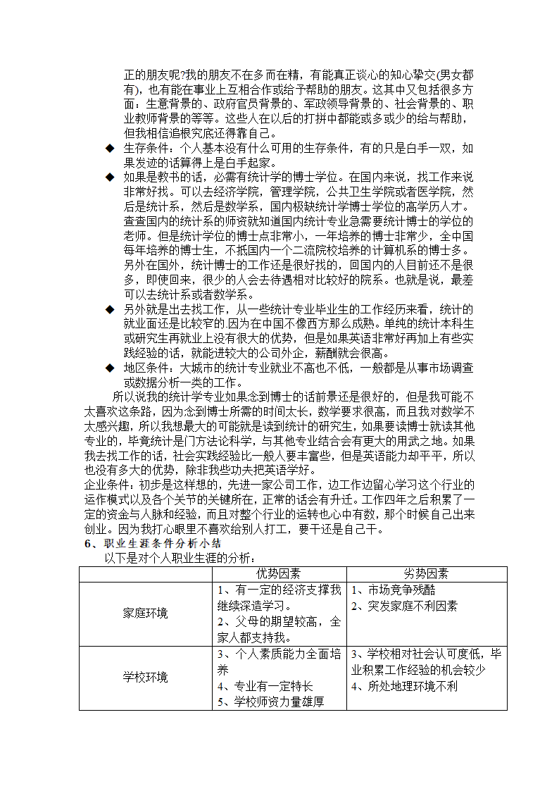 大学生职业规划策划书第8页