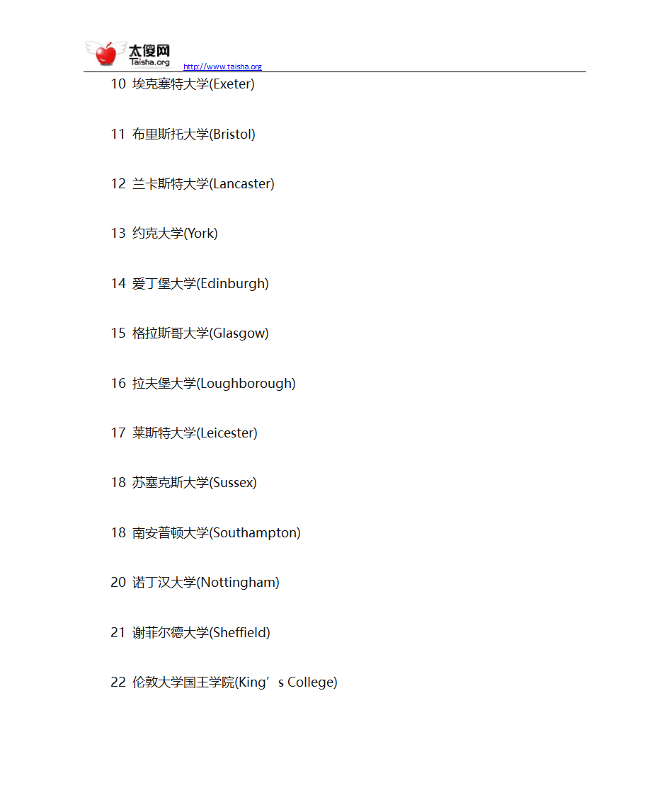 英国名牌大学有哪些第2页