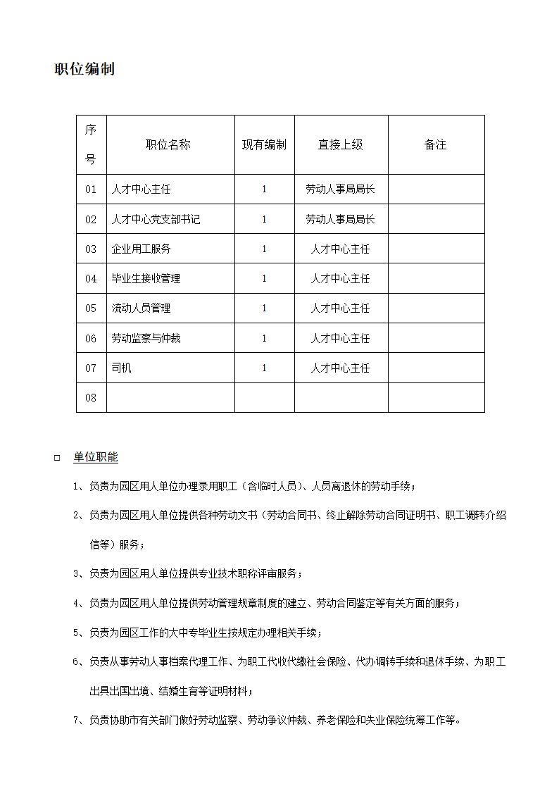 职位结构、职位编制与单位职能.doc第2页