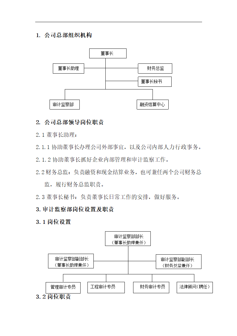 公司总部组织机构及职责.docx第2页