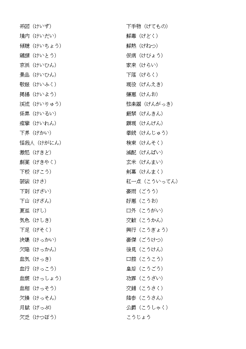 日语八级词汇第9页