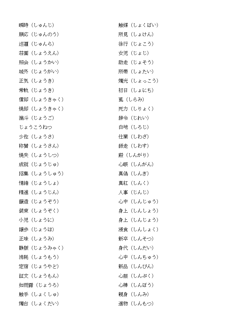 日语八级词汇第15页