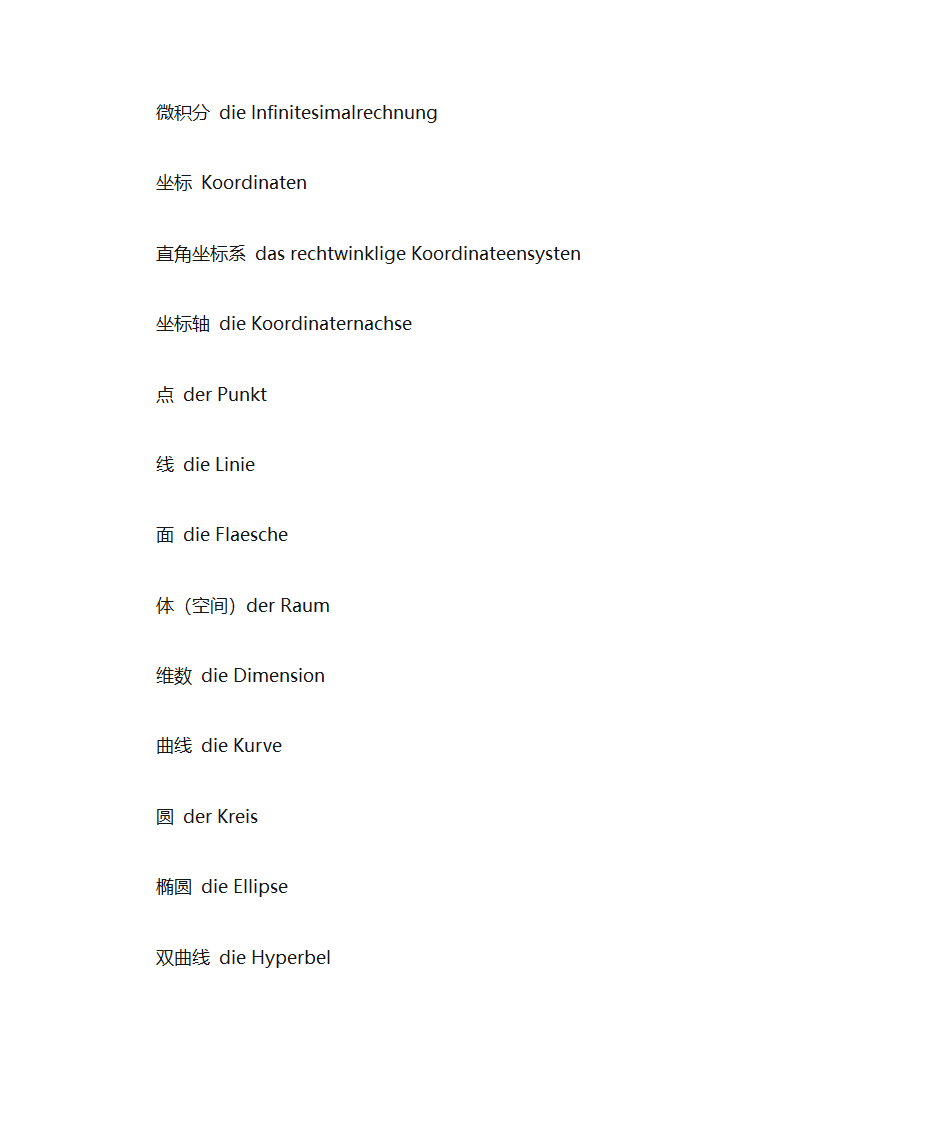 高等数学德语词汇第4页