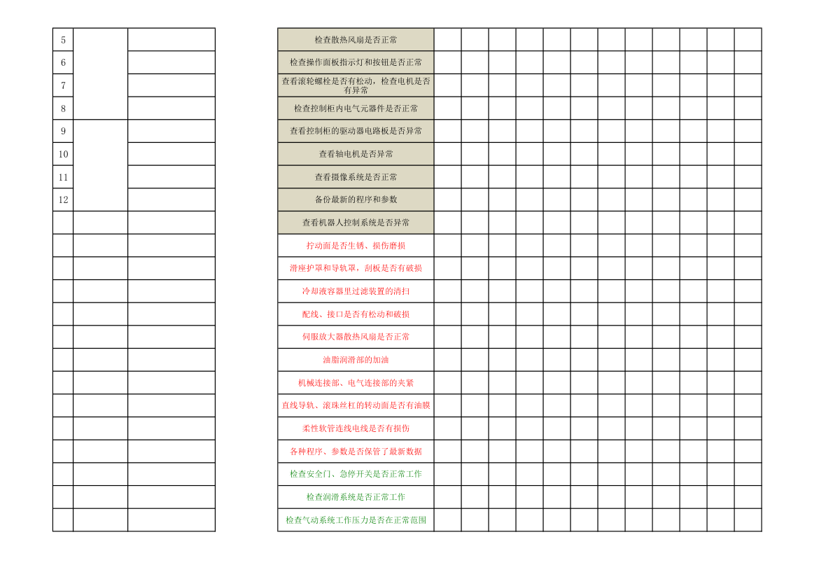 设备保养计划表第6页