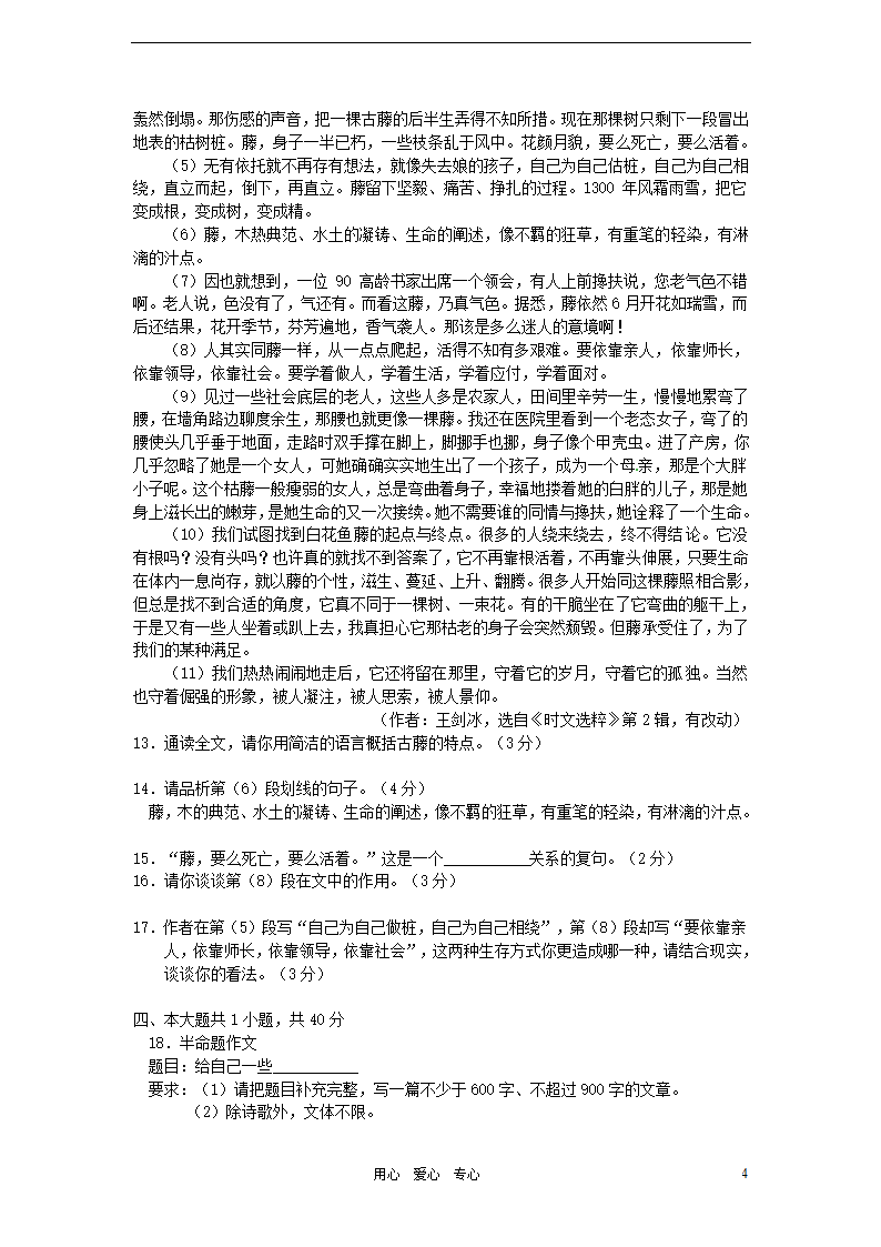 广东省深圳市2011年中考语文真题试卷第4页