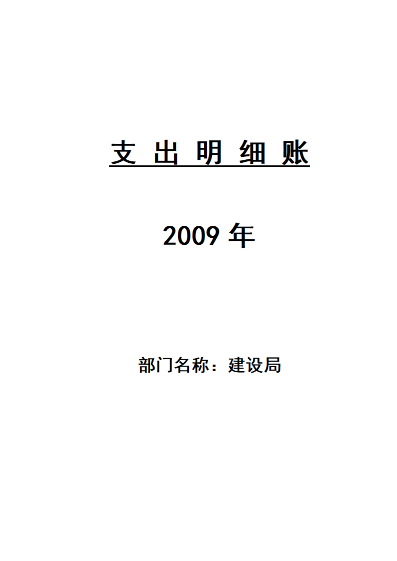 支出明细账会计账簿表样