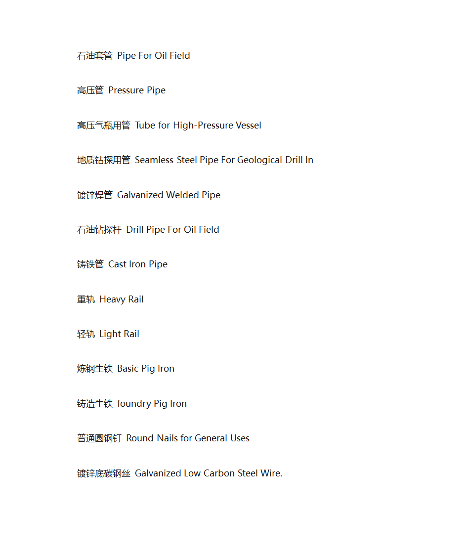 钢铁专业词汇第23页