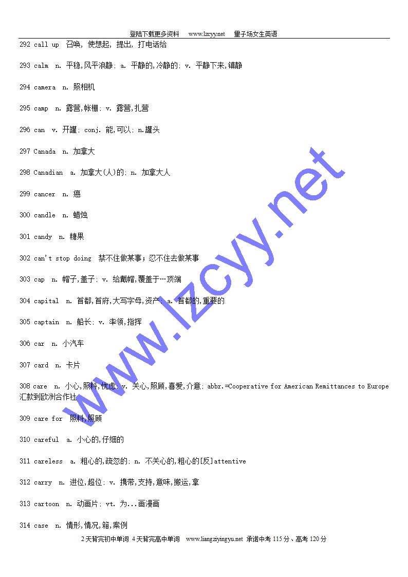 初中英语单词汇总第15页