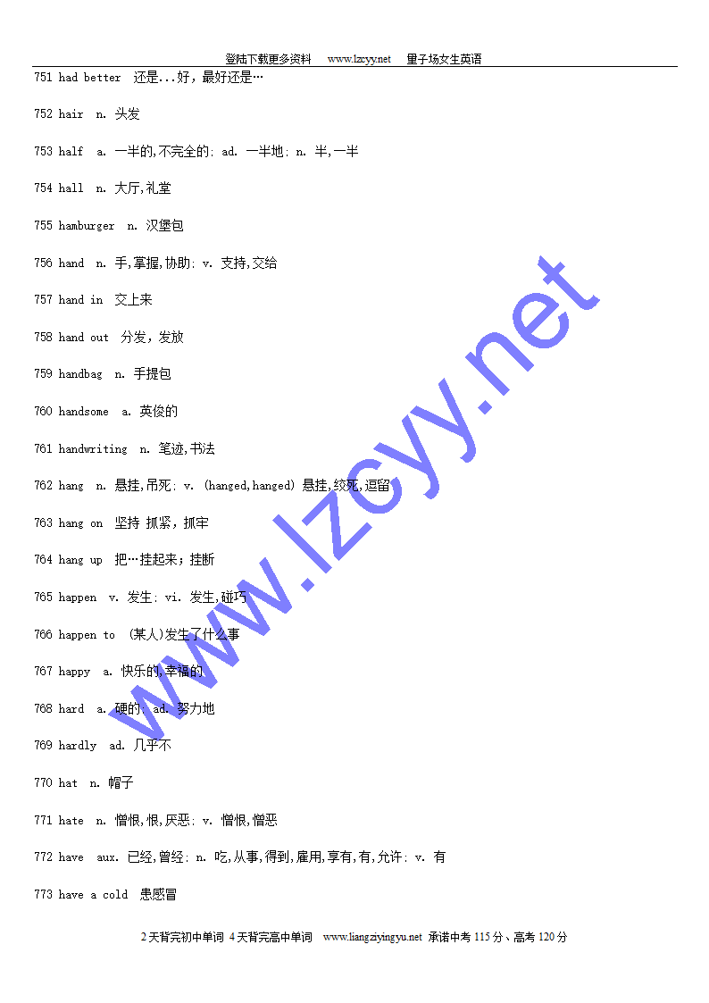 初中英语单词汇总第35页