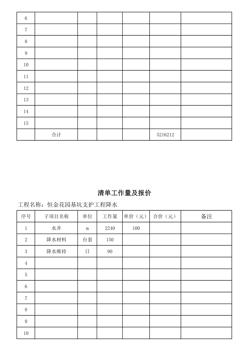 工作量及报价第3页