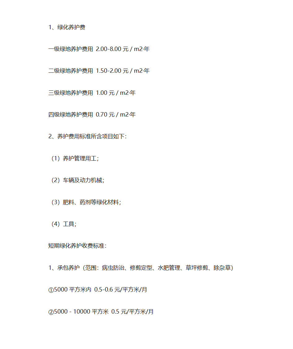 园林绿化养护承包费用计算方法,绿化养护知识第4页