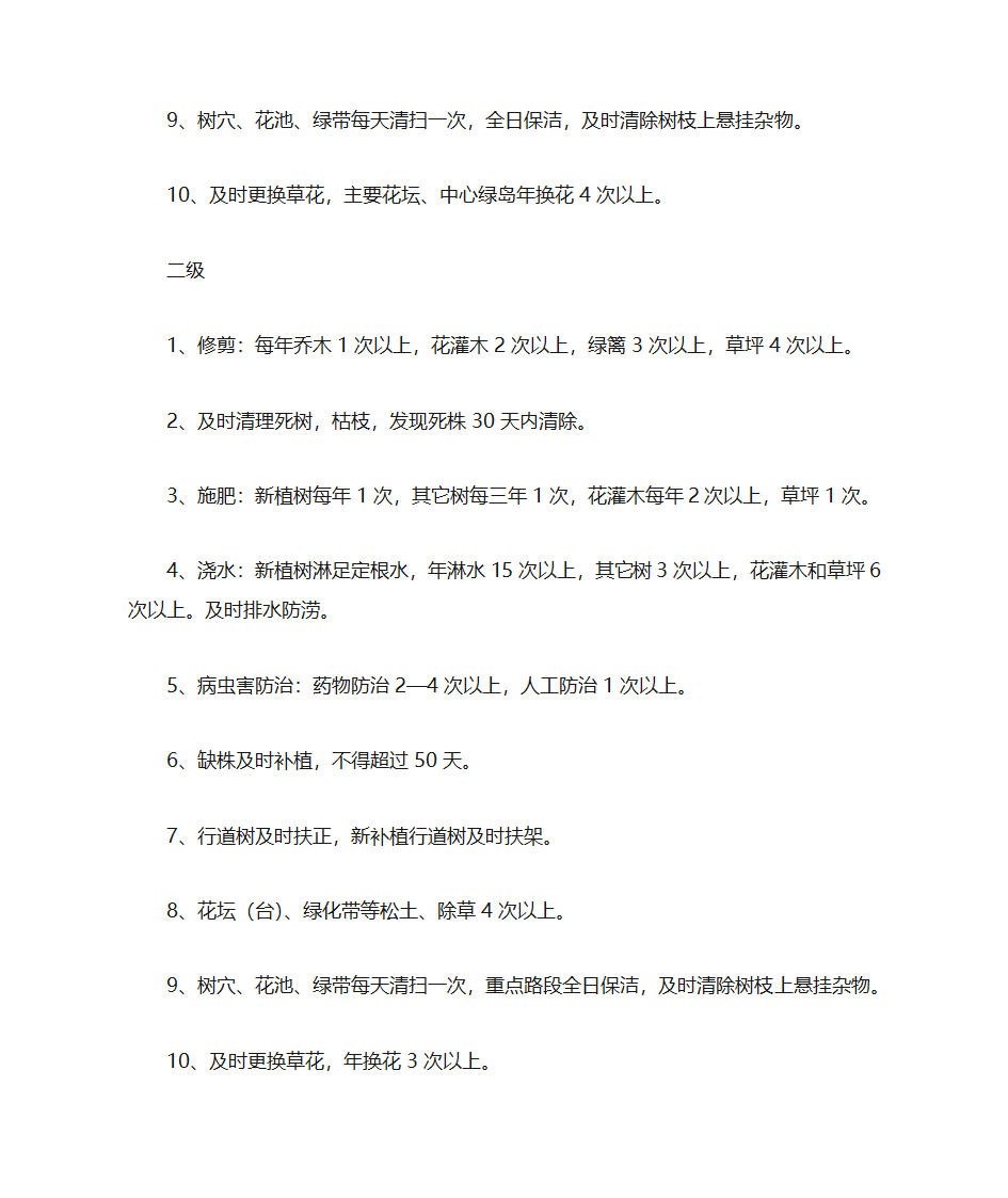 街道绿化养护标准第5页