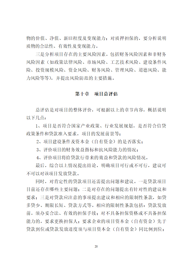 项目评估报告编制报告格式第20页