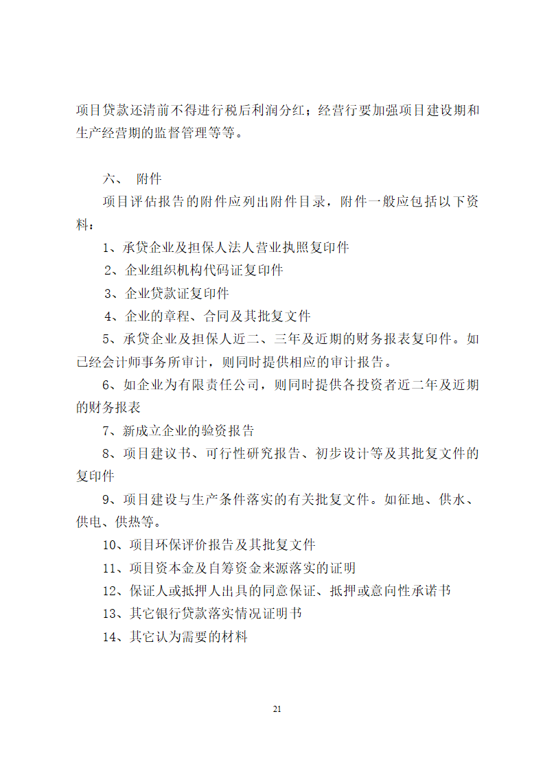 项目评估报告编制报告格式第21页