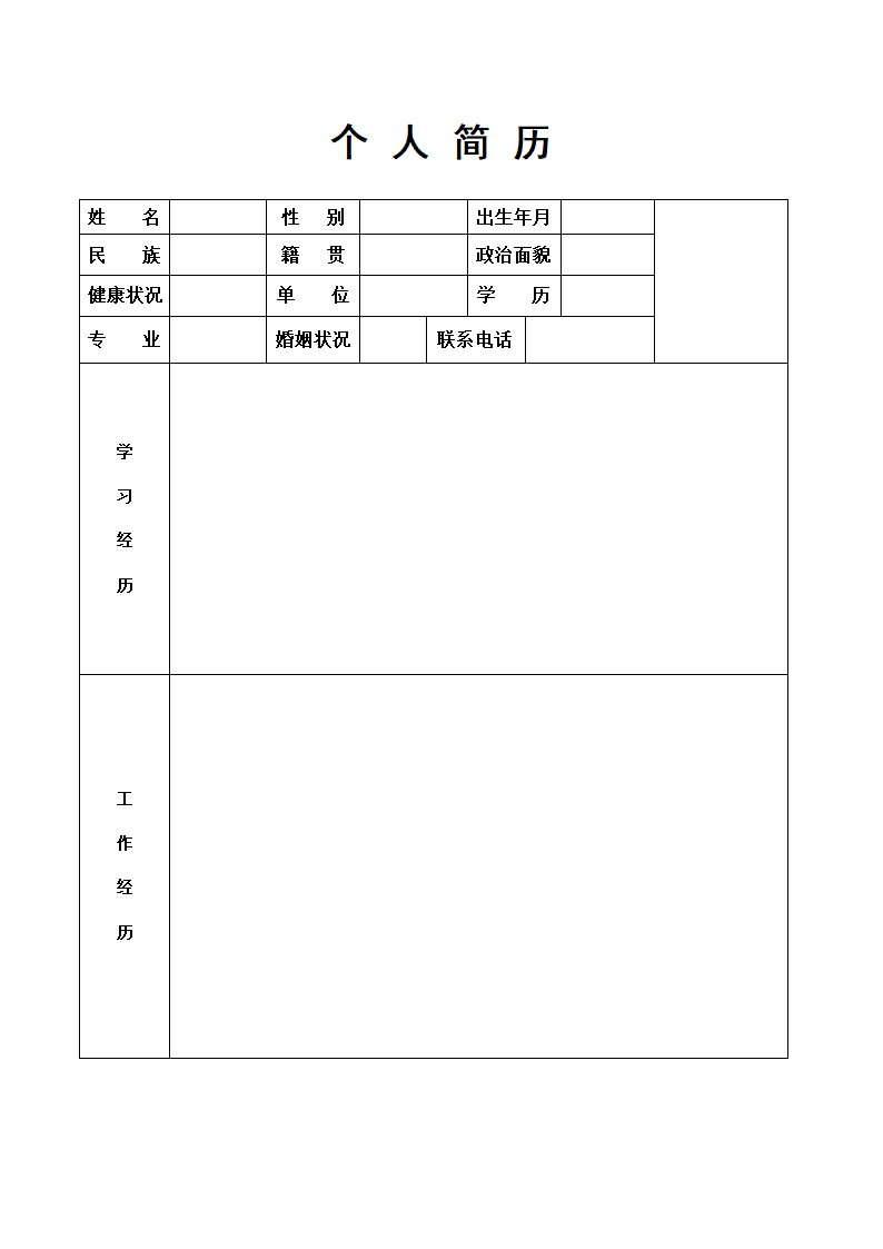 个人自荐材料(空)第2页