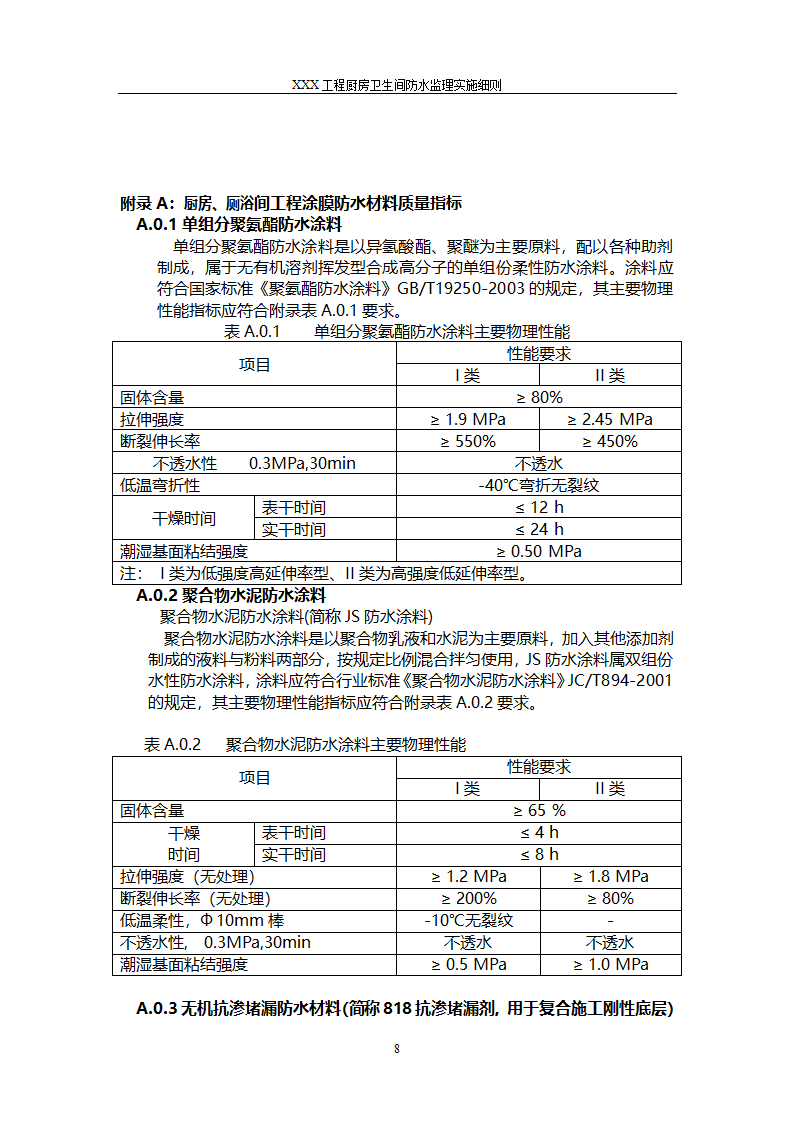 建筑工程厨房卫生间防水工程监理细则第8页