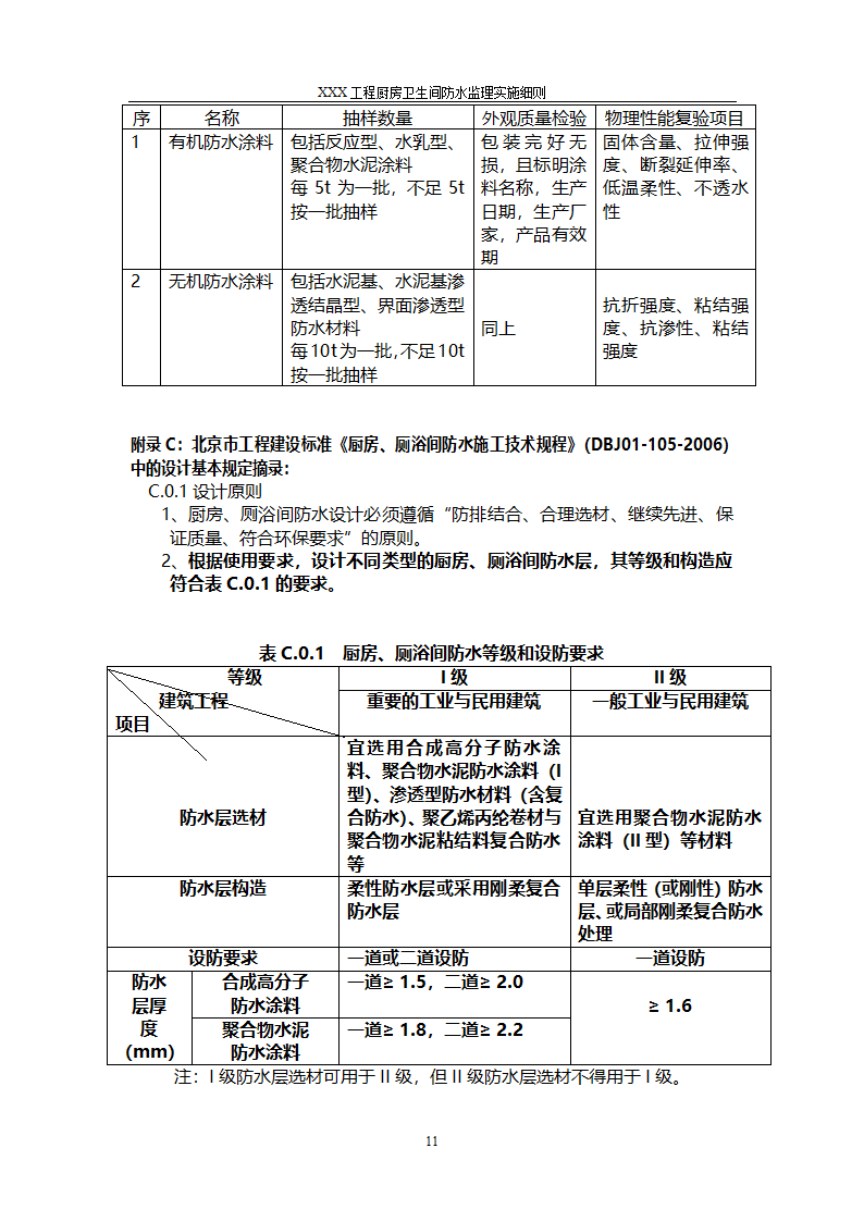 建筑工程厨房卫生间防水工程监理细则第11页