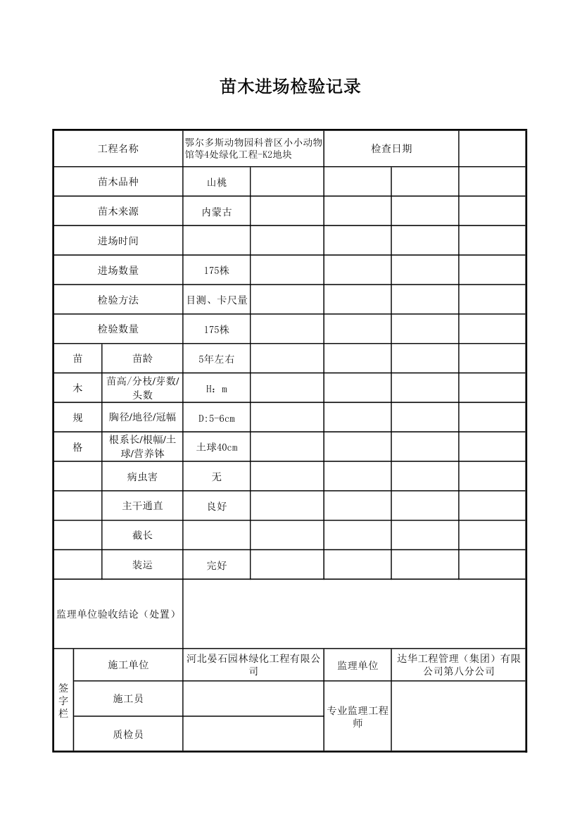 园林绿化表格第6页