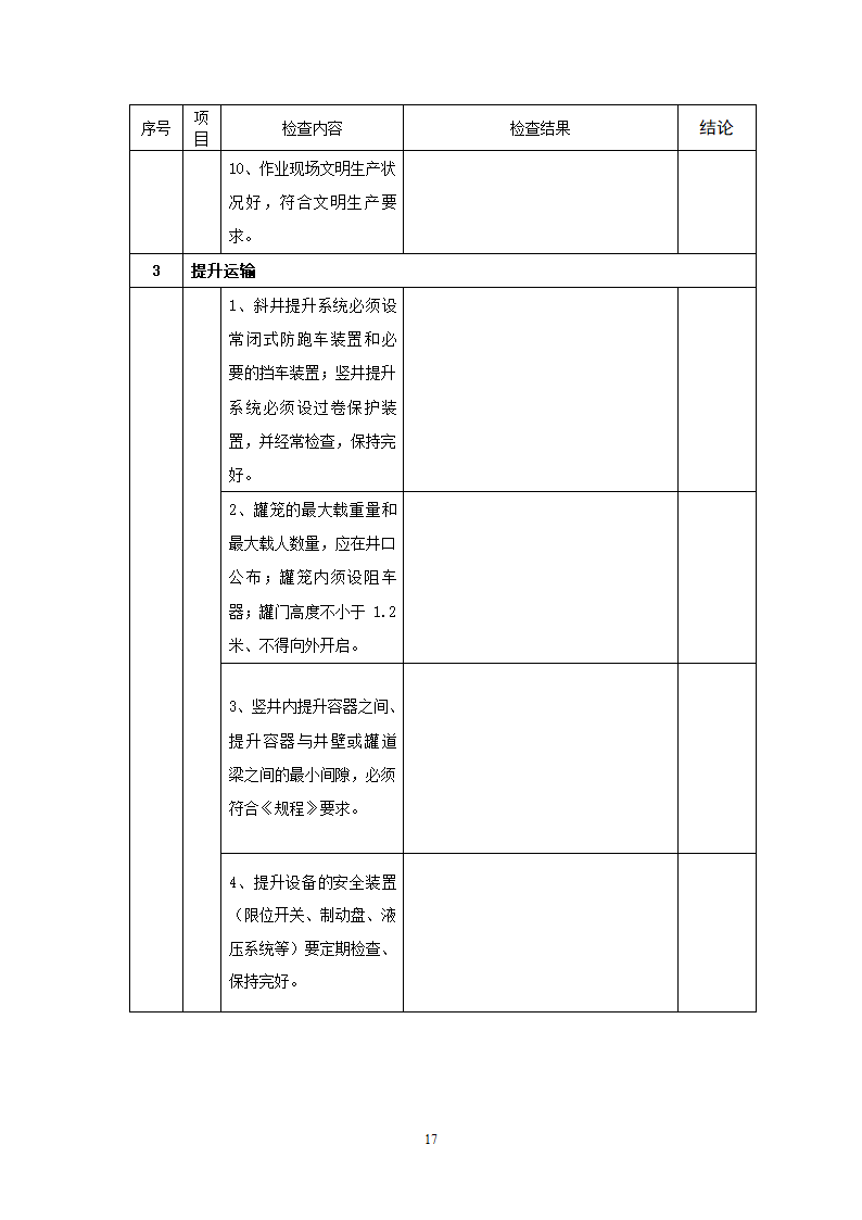 非煤检查表第17页