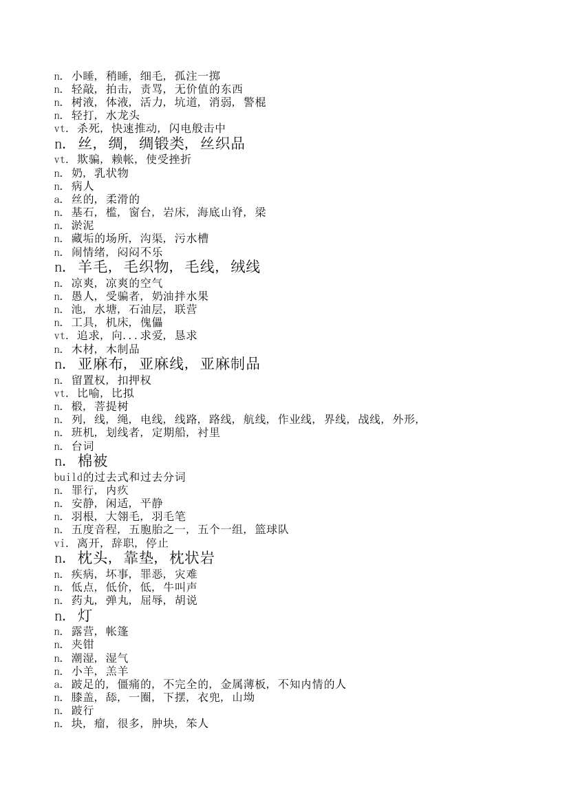 常见物品英语单词及其近似英语单词第38页