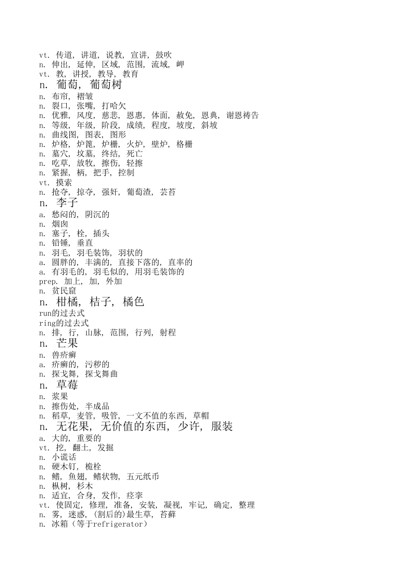 常见物品英语单词及其近似英语单词第41页