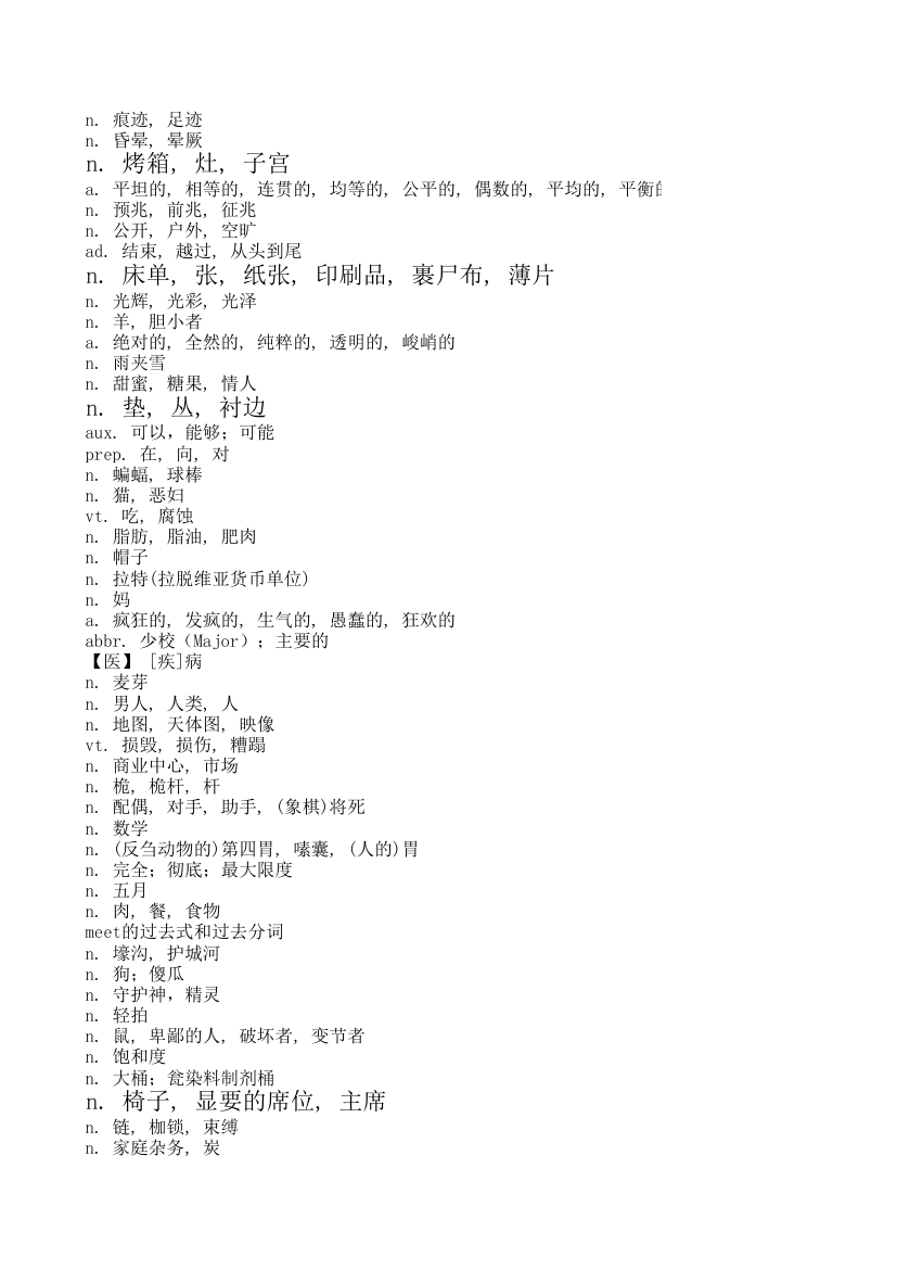 常见物品英语单词及其近似英语单词第43页