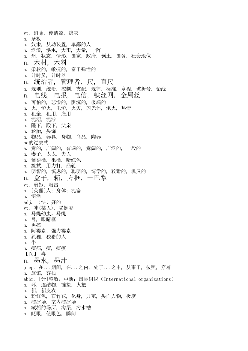 常见物品英语单词及其近似英语单词第50页