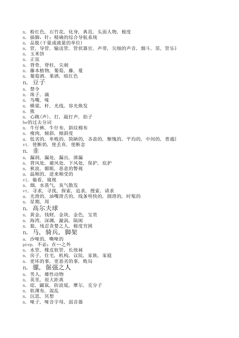 常见物品英语单词及其近似英语单词第56页