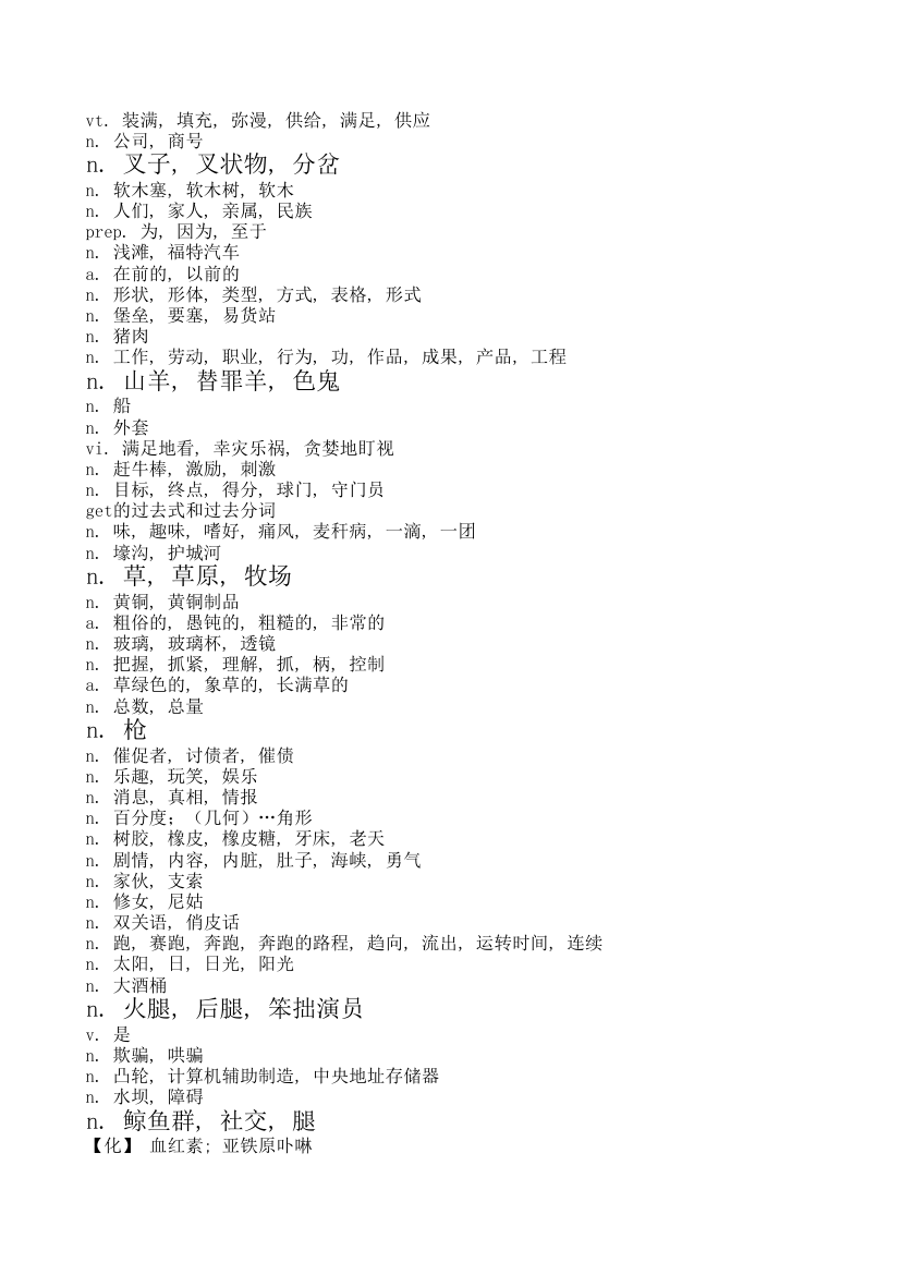 常见物品英语单词及其近似英语单词第63页