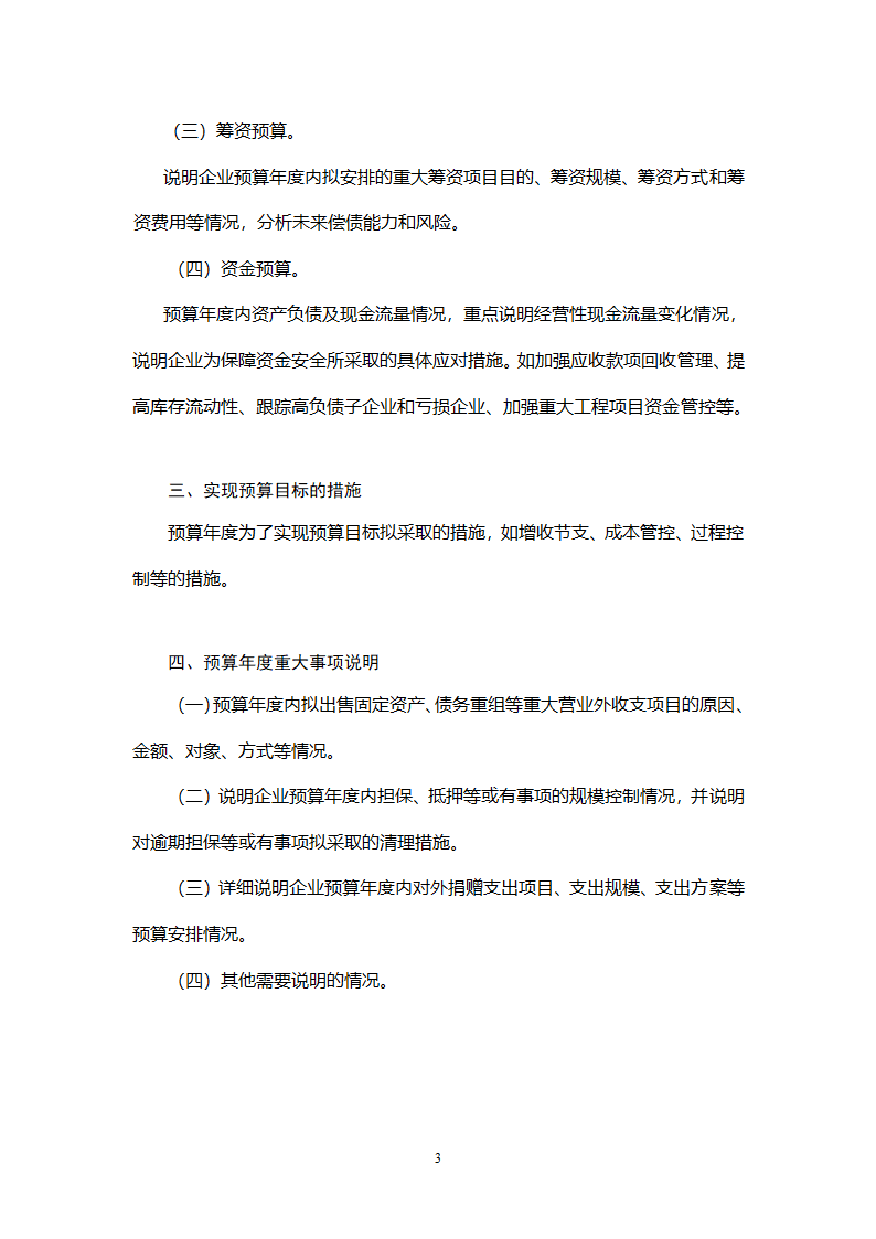 财务预算报告第3页