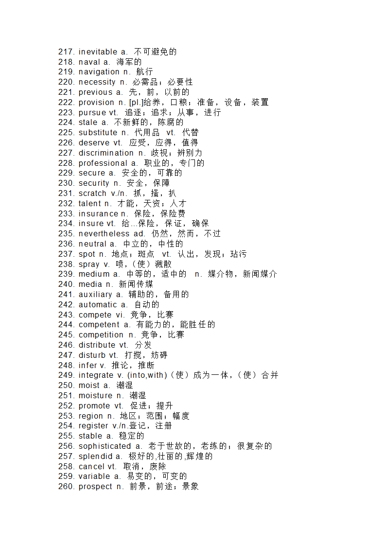 专升本高频词汇第6页