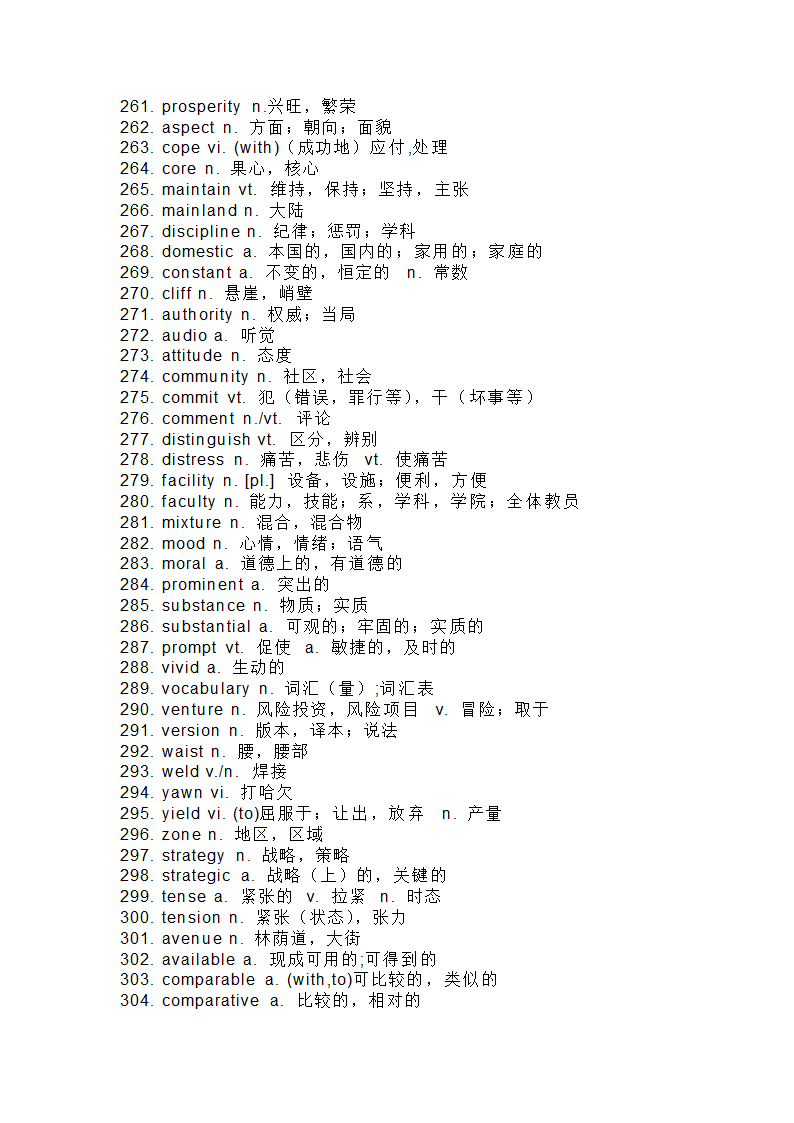 专升本高频词汇第7页