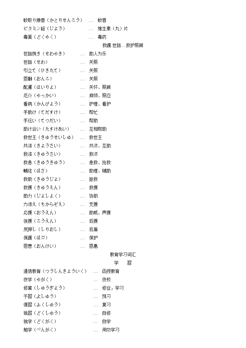 日语常用词汇第17页