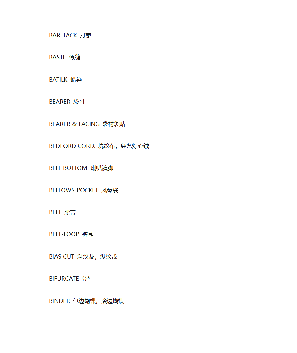 纺织词汇对照第21页