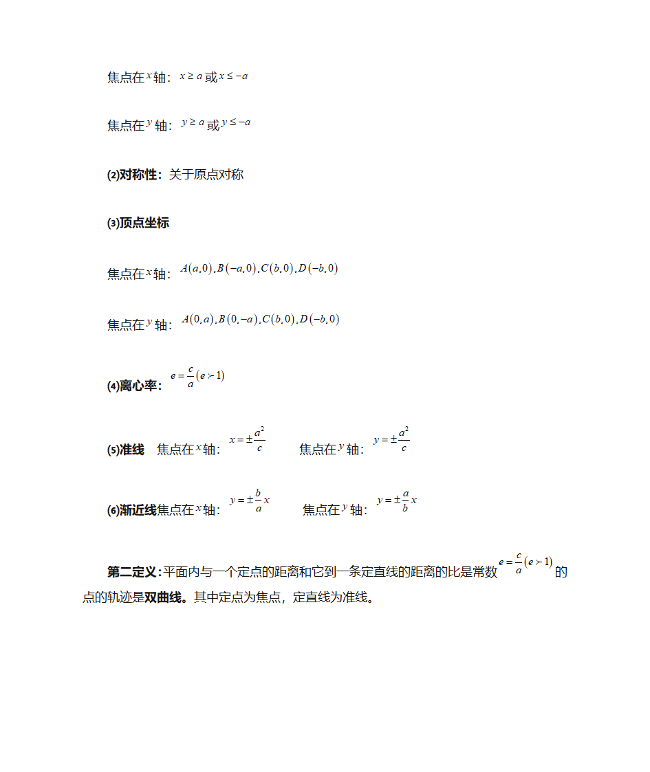 圆锥曲线知识点总结2第2页